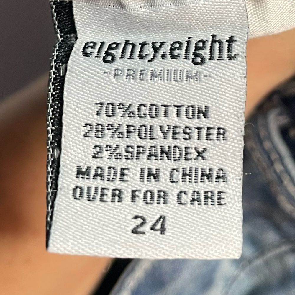 5 for $25🔥Eighty Eight Distressed Skinny Jeans Size 24‎ - Picture 4 of 5